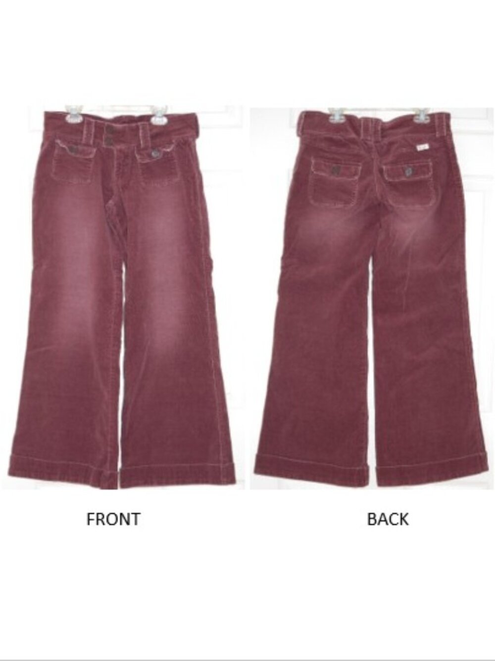 Abercrombie & Fitch, Women Size 4, Plum Corduroy Low-Rise Pants, Vintage Y2K